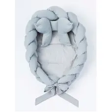 BELISIMA BRAIDED PLECIONY 2in1 vauvan tutti P02-0688, harmaa